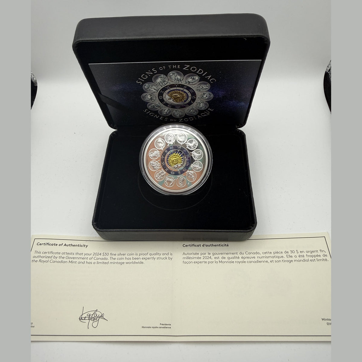 2024 Signs of the Zodiac 2 oz silver coin #2 – back