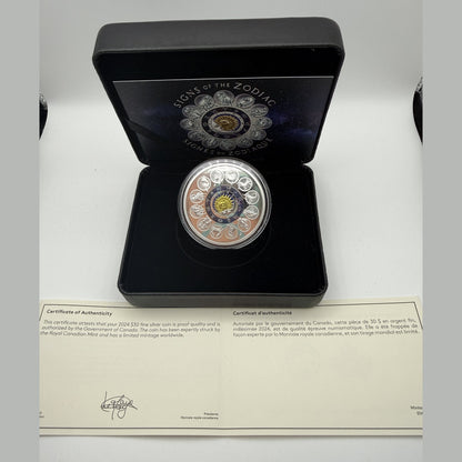 2024 Signs of the Zodiac 2 oz silver coin #2 – back