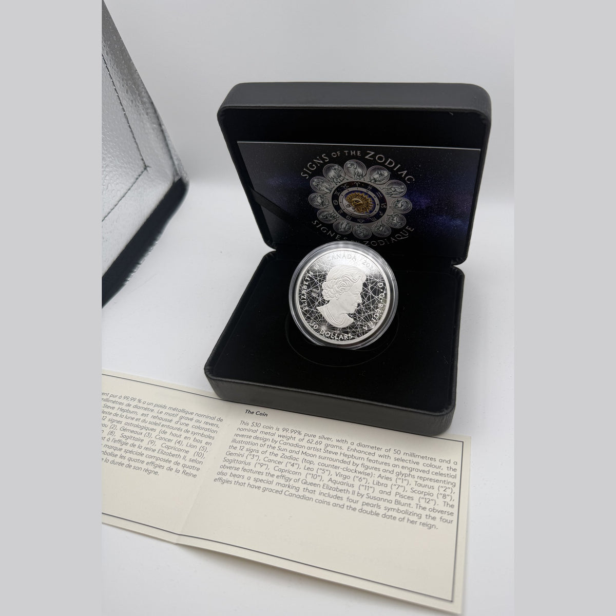 2024 Signs of the Zodiac 2 oz silver coin #2 – front