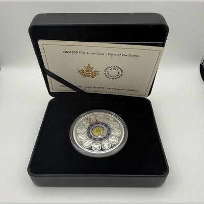 2024 Signs of the Zodiac 2 oz silver coin #2 – detail