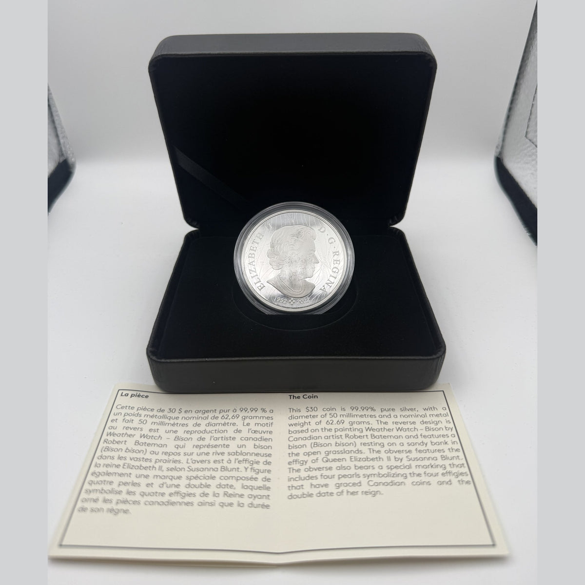 2024 Weather Watch Bison by Robert Bateman silver coin – front