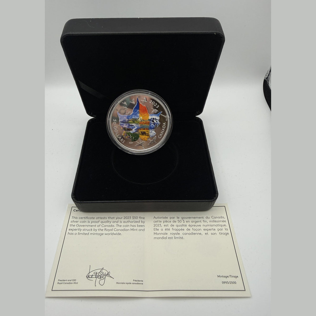 2023 Canadian Collage Four Seasons 3 oz silver coin – certificate