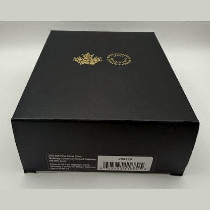 2025 Mustang Country by Robert Bateman silver coin – packaging