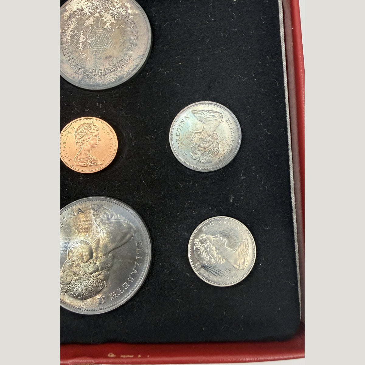 1967 Centennial Presentation Set with Medallion - detail