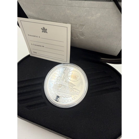 2001 Canada $20 Scotia Locomotive Hologram Coin - front