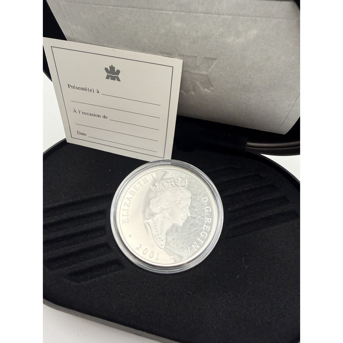 2001 Canada $20 Scotia Locomotive Hologram Coin - back