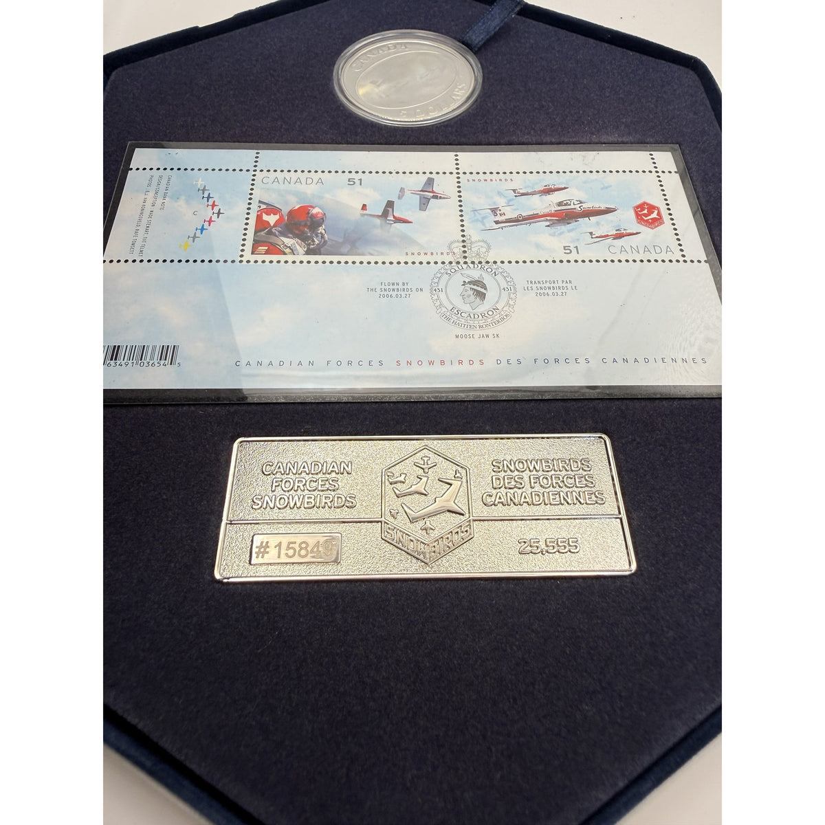2006 Canada $5 Snowbirds Hologram Coin & Stamp Set - packaging (second set)