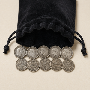 Canadian Silver 5¢ “Fish Scale” Bundle – 10 Coins (1908–1921)