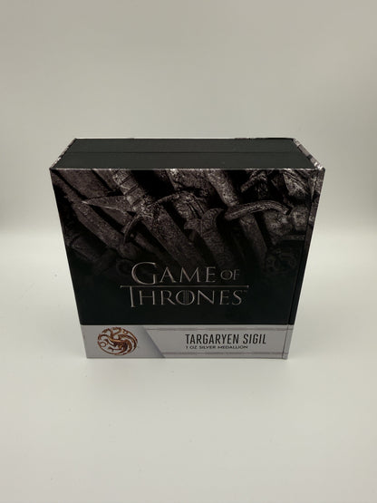 Game of Thrones Targaryen sigil 1 oz silver medallion, New Zealand Mint 2022 (view 2)