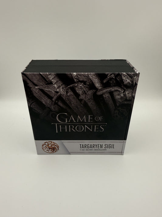 Game of Thrones Targaryen sigil 1 oz silver medallion, New Zealand Mint 2022 (view 2)